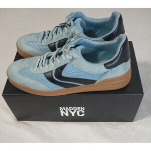 Madden NYC Low Top Sneakers Womens Size 10 Light Blue Gum Sole Shoes NIB